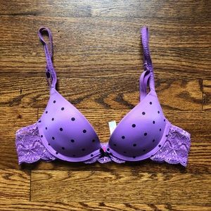 Victoria’s Secret PINK Polka Dot & Lace PushUp Bra
